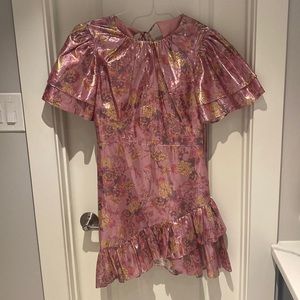 Festive pink cocktail dress